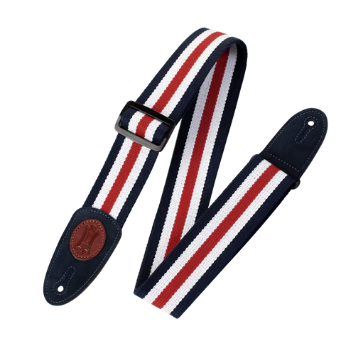 Levy's Leathers - MSSC8-RWB - 2" Wide Red White And Blue Cotton Guitar Strap