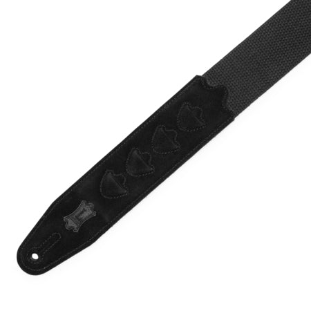 Levy's Leathers - MC2PH-BLK - 2" Black Cotton Pick Holder Guitar strap