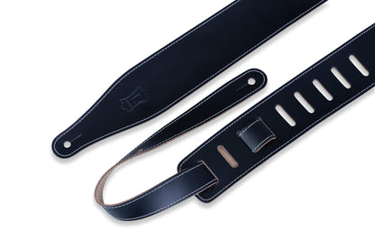 Levy's Leathers - DM17-XL-BLK - 2 1/2" Wide Black Genuine Leather Guitar Strap.