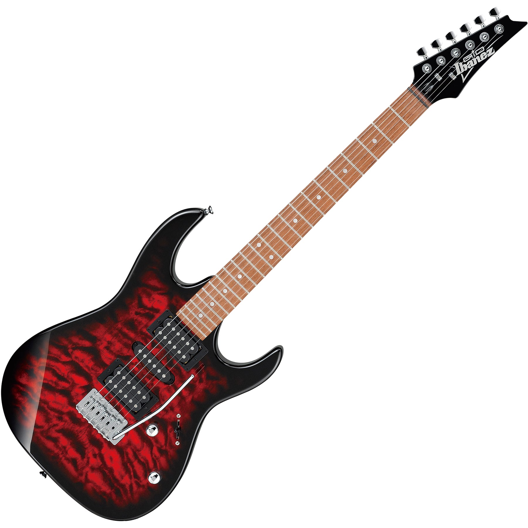 Ibanez Gio GRX70QA Electric Guitar - Transparent Red Burst – Risko 