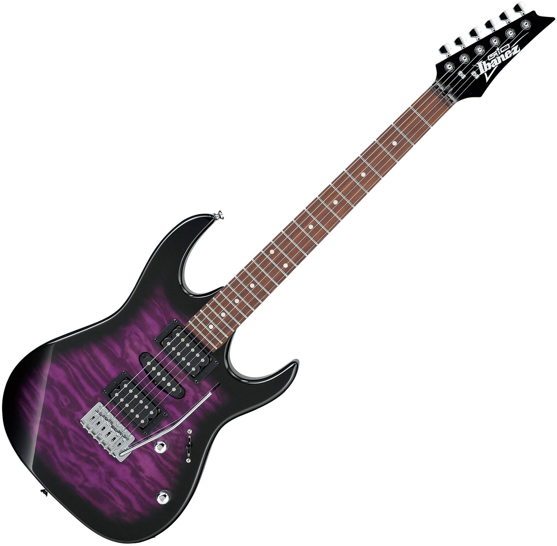 Ibanez Gio GRX70QA Electric Guitar - Transparent Violet Sunburst 