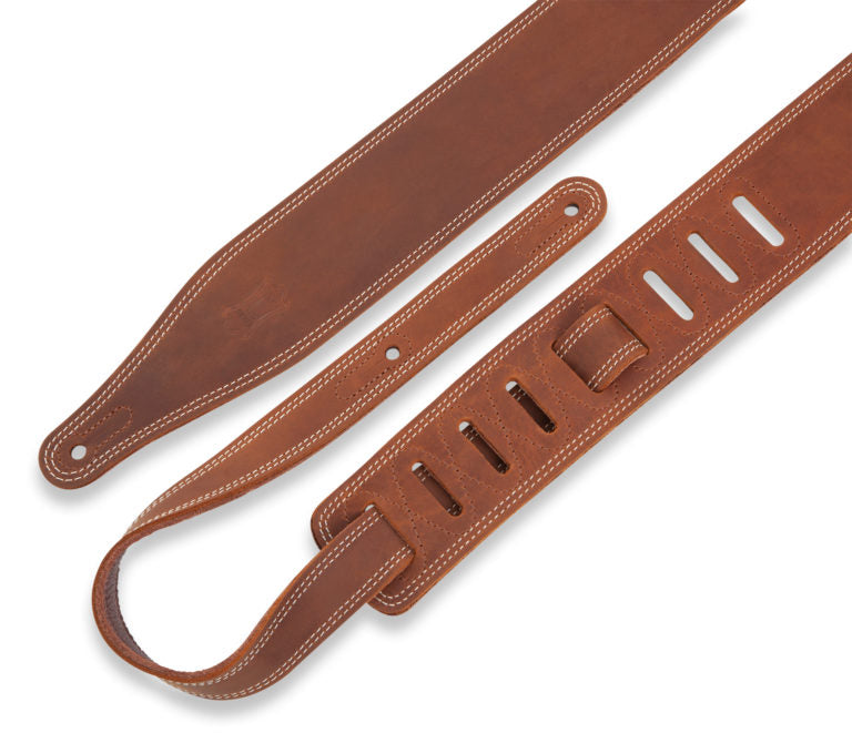 Levy's Leathers - M17BDS-BRN - 2.5" Wide Garment Leather Guitar Strap