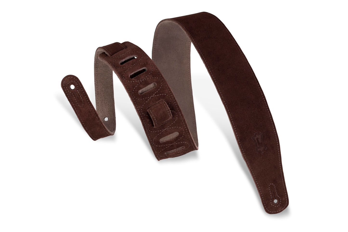 Levy's Leathers - MS26-BRN - 2 1/2" Wide Brown Suede Guitar Strap